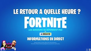 FORTNITE  Les Serveurs ne répondent pas  Serveurs hors ligne  On vous dit quand ils de retour [upl. by Annawik568]