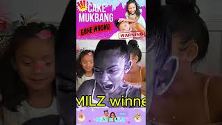 CHALLENGE Whos Stomach will EXPLODE sisters funny vlog food mukbang challenge cake asmr [upl. by Lyons]