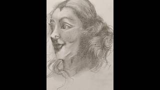 Portrait drawing l face study l pencil sketch [upl. by Lerud]