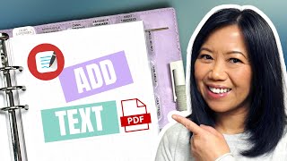 How to Add Text to PDF Planner Inserts using Goodnotes5 App  Notetaking App [upl. by Ayet]