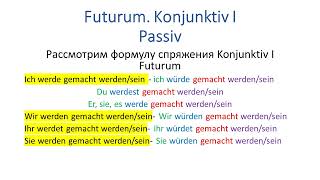 Konjunktiv 1  Futurum Passiv [upl. by Denby]