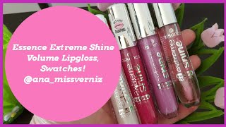 Essence Extreme Shine Volume Lipgloss Swatches [upl. by Salinas]