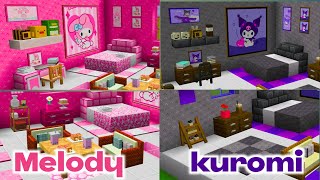 Kawaii world  Melody vs Kuromi House design 💕🖤 [upl. by Nolrak]