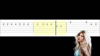 Nessa Barrett  PINS AND NEEDLES Easy Guitar Tabs Tutorial [upl. by Eulalee]