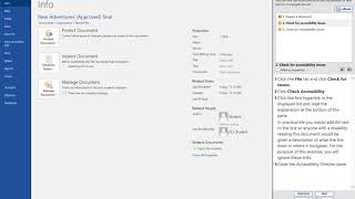 JasperActive Word 2016 Core Lesson 5 Learn 4 Inspecting a Document [upl. by Ailemaj]