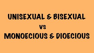 Difference between unisexual and bisexual  monoecious and dioecious  NEET UG CBSE  Komal Yadav [upl. by Afihtan159]