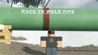 Tutorial on pace for welding pipeline on Ez Money Welding Co Pre Welding rework [upl. by Ynnek]