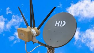 How to make a HD digital antenna for smart tv using old LNB [upl. by Yesnel]