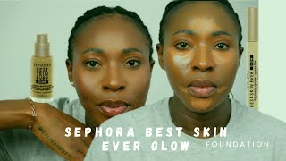 Sephora Best Skin Ever Foundation Glow shade 55N review 2 [upl. by Therron]