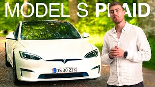 VERDENS HURTIGSTE ACCELERERENDE BIL  Tesla Model S Plaid Review [upl. by Rotman]