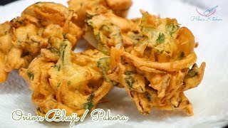 How to Make Onion Bhaji  Pakora Easy Recipe by Hibas Kitchen [upl. by Akienom55]