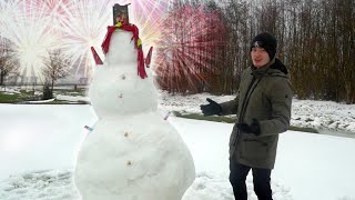 SNEEUWPOP VOL VUURWERK AFSTEKEN [upl. by Goulet]