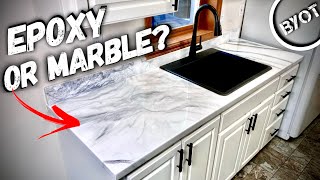 DIY Kitchen Countertop Makeover [upl. by Stark]