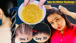 सबसे Powerful Winter Hair Growth Challenge  बिना कुछ लगाये बालों को वापस उगाने सबसे अचूक तरीका💕 [upl. by Kenna773]