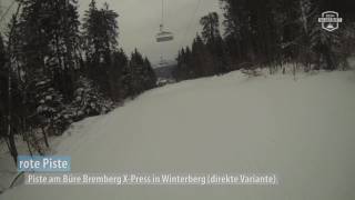 Skipiste am Büre Bremberg XPress im Skigebiet von Winterberg direkte Variante [upl. by Arihsa]