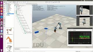 vrep with Robotiq85 attached code vision force sensor [upl. by Grimbly]