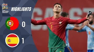 Portugal vs Spain 01  Extended Highlight amp Goal  UEFA Nations League 20222024 [upl. by Lance]