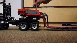 TECHNIC lego Arocs 42043 B model lowloaderrear steering gooseneck hydro trailer Nooteboom design [upl. by Abbe390]