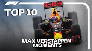 Top 10 Moments of Max Verstappen Magic in F1 [upl. by Gnart]