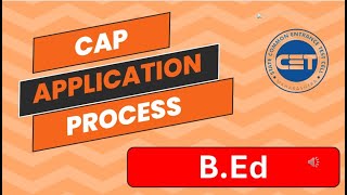 CAP Application for BEd 202425  BEd  MHACET BEd  Marathi  2024 [upl. by Kcoj]