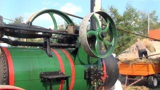 Trebbia con locomobile a vapore  Steam locomobile harvesting [upl. by Aneehsirk]