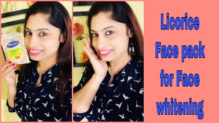 LICORICE FACE WHITENING PACK IN TELUGU  FAIR SKIN WITH MULETHI POWDER OR ATHIMADHURAM [upl. by Alleinnad]