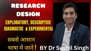 Research Design ExploratoryDescriptive Diagnostic Experimental By Dr Sushil Singh [upl. by Dud]