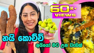 Piumi Srinayaka cooking නැන්දම්මගේ recipe එකකට රසම රස කෑමක් හැදුවා  manioc curry  2024 [upl. by Simah]