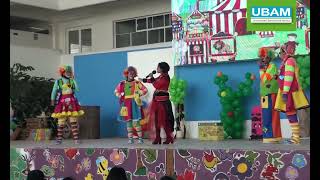 Celebrando el día del niño con payasos en la Universidad Bancaria de México [upl. by Florida]