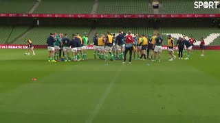 Irelands Captains Run ahead of Italy [upl. by Hartley]