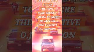 🚨 🚔EPIC FORD BRONCO CHASE WITH OJ SIMPSON amp LAPD TURNS 30🚔🚨 [upl. by Asimaj]