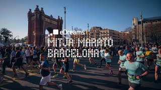 eDreams MITJA MARATÓ BCN 2023  HIGHLIGHTS [upl. by Nerval]