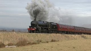 LMS 44932 on The Lancastrian on Sat 16th Feb 2013 [upl. by Ire209]