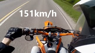 KTM EXC 125 0100kmh and Top Speed [upl. by Celtic]