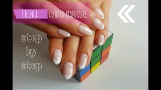 French manicure hybrydowy  krok po kroku  tutorial hybrid nails eleganckie [upl. by Casandra815]