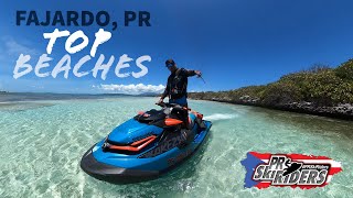 Fajardo Puerto Rico Top Beaches  SeaDoo [upl. by Htrow]