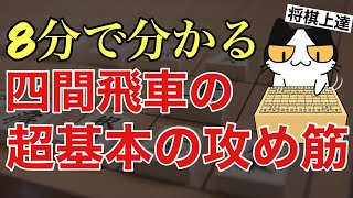 【初級者の方向け】四間飛車の基本の攻め筋をマスターしよう！ [upl. by Atirhs]