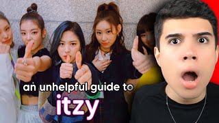 FIRST TIME Reacting To An Unhelpful Guide To ITZY [upl. by Eladnor]