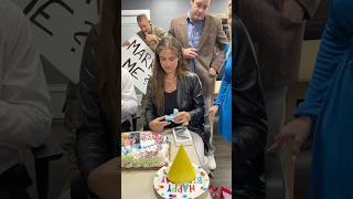 Soldier surprise proposes to girlfriend on her birthday 🥹 [upl. by Iggem674]