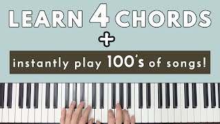 Learn 4 Chords amp Instantly Be Able To Play Hundreds Of Songs [upl. by Nuoras]