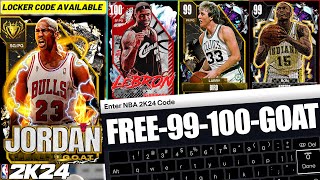 Hurry and Use the New Locker Codes for a Free Dark Matter or Free 100 Overall GOAT NBA 2K24 MyTeam [upl. by Moses]