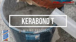 HOW TO MIX TILE ADHESIVE  MAPEI KERABOND T [upl. by Domash]