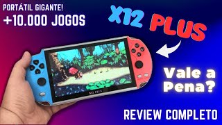 REVIEW X12 PLUS  CONSOLE PORTÁTIL GIGANTE da ALIEXPRESS e SHOPEE  VALE a PENA [upl. by Jola]