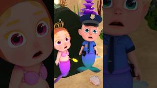 Marine policeman rescues baby shark  Rosoomelody Song nurseryrhymes kidssong foryou shorts [upl. by Kiefer]