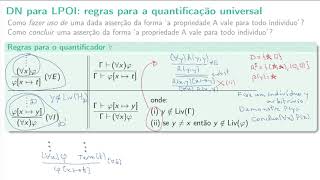 Dedução Natural Regras para o quantificador universal [upl. by Rebor]