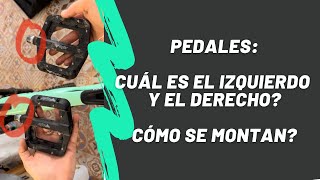 Como montar pedales en la bicicleta MTB Cuál es el derecho e izquierdo ¿Cómo se ponen  enroscan [upl. by Karas671]