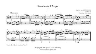 Beethoven  Sonatina in F Major Anh 5 12 [upl. by Ushijima]