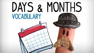 Days and months in English learning English videos [upl. by Maren]