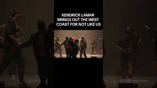 Kendrick Lamar brings out Russell Westbrook DeMar DeRozan and the whole West Coast on stage [upl. by Anayk711]