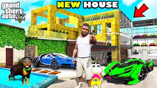 Franklin Full Ultra Luxury And Premium Designer House Upgrade in GTA 5  SHINCHAN and CHOP [upl. by Ariahaj]